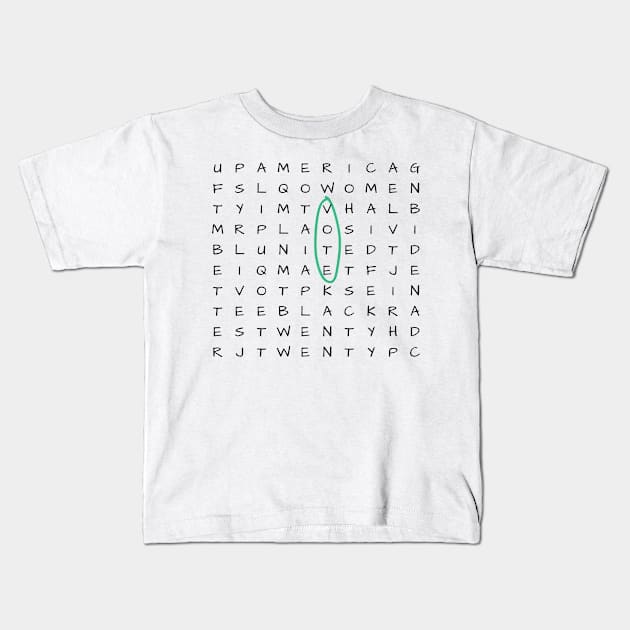 2020 Election Word Search Design ver 2 Kids T-Shirt by Giallodino